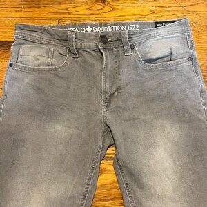 Buffalo David Bitton Jeans Mens 32x30 Slim Straight Stretch Gray Denim